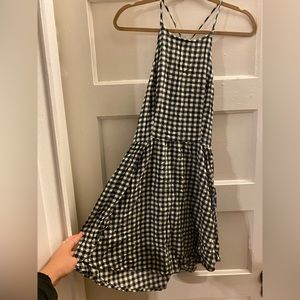 Black and white plaid sun dress from a&f